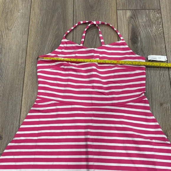 NWT OLD NAVY Pink White [ TALL ] Striped Dress MED TALL - Picture 6 of 10